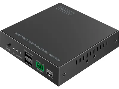Produktbild von DIGITUS HDMI Fiber IP Receiver 4K/60Hz schwarz