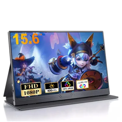 Produktbild von 15,6-Zoll tragbarer Monitor 1080P FHD, kompatibel mit USB-C und HDMI
