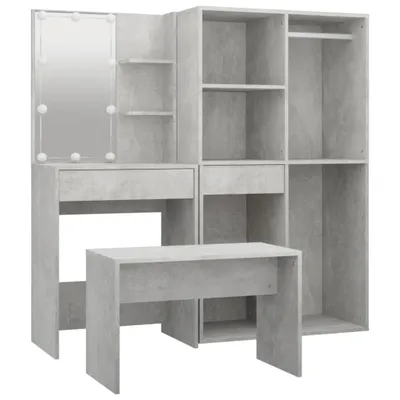 Immagine prodotto di Set da toilette con LED in cemento grigio a base di legno