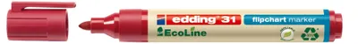 Produktbild von Edding 31 EcoLine, 1 Stück(e), Rot, Rundspitze, Mehrfarbig, Rund, Medium