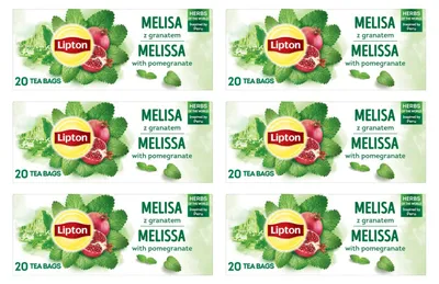 Produktbild von Lipton Melissentee Granatapfel 6x 20 Teebeutel - Zitronenmelisse Kräutertee