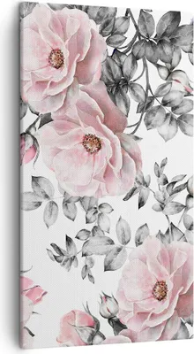 Produktbild von Bild auf Leinwand - Leinwandbild - Blumen Blätter Pflanze Rose - 45x80cm - Wand Bild - Wanddeko - Leinwanddruck - Bilder - Kunstdruck - Wanddekoration - Leinwand bilder - Wandkunst - PA45x80-2952