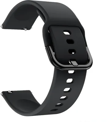 Zdjęcie produktu dla Wymienny silikonowy pasek 20 mm / 22 mm z klamrą Kompatybilny z Samsung Galaxy Watch Active2 Czarny