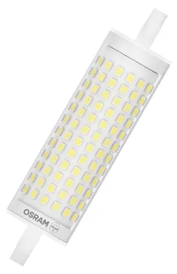 Produktbild von OSRAM LED Line LED-Lampe mit Filament 118mm lang, klarer Leuchtkörper aus Kunststoff, 20 W, R7s Retrofit-Sockel, EEK D, 3000 lm, 3000 K warmweißes Licht für die Allgemeinbeleuchtung.