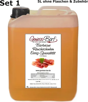 Produktbild von Barbecue BBQ Rauch Schinken Balsam Essig - Spezialität 5L kräftig deftig & herzhaft 5% Säure