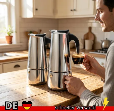 Produktbild von Moka Pot Espressokocher für 4/6/9 Tassen