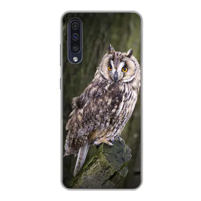 Produktbild von MuchoWow® Handyhülle Schutzhülle Hülle für Samsung Galaxy A30s Eule - Nahaufnahme - Baum Silikon Softcase Handy Hülle - Karteninhaber