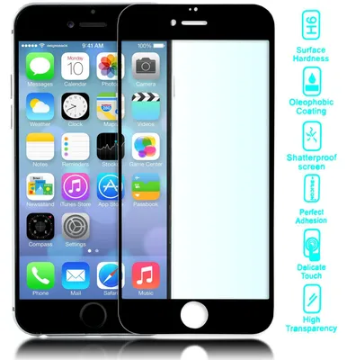 Produktbild von NALIA Schutzglas für Apple iPhone 6 Plus / 6S Plus, 9H Full Cover Displayschutz
