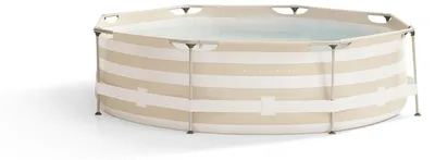 Produktbild von Swim Essentials Runder Rahmenpool beige, 305 x 76 cm | Swimming Pool Planschbecken Schwimmbecken