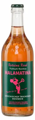 Produktbild von Malamatina Retsina Rosé | Griechischer trockener Roséwein | 11,5 % vol | 500 ml