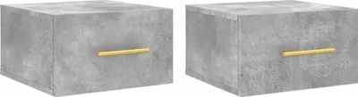 Obrázek produktu pro vidaXL Nástěnné noční stolky 2 ks. Betonově šedé 35x35x20 cm