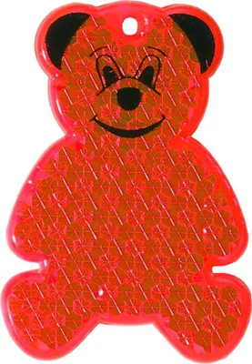 Produktbild von Reflektor "Bär" transparent-rot