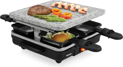 Produktbild von Tristar RA-2745 Raclette-Stein 4, 4 Person(en), Kunststoff, Schwarz, Rechteckig, 210 x 210 mm, 1 m