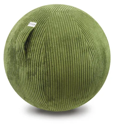 Zdjęcie produktu dla VLUV VLIP kula do siedzenia z tkaniny 60-65 cm, ergonomiczne siedzisko, z uchwytem do przenoszenia i pierścieniem podłogowym, z pompką ręczną, kolor: oliwkowy (zielony)