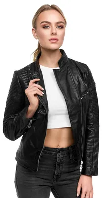 Image de Veste en cuir pour femme Tazzio F514 (noir, L)
