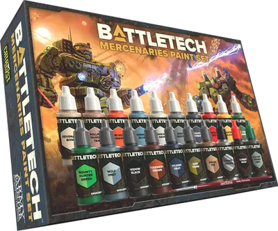 Produktbild von BattleTech Mercenaries Paint Set - Miniaturen-Spiel -Zubehör - ENG Edition