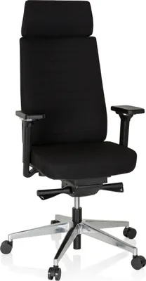 Produktbild von hjh OFFICE Profi Bürostuhl MOVE-TEC PRO 3D Ergonomischer Schreibtischstuhl mit Armlehnen (höhenverstellbar) Stoff Schwarz Drehstuhl für Büro, Zuhause