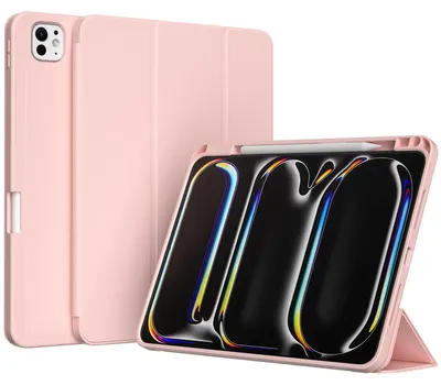 Imagen del producto de Funda Smart de Silicona tipo Libro para Apple iPad Pro 11 (2025) M5 / (2024) M4 - Rosa