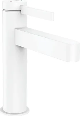Zdjęcie produktu dla Jednouchwytowa bateria umywalkowa FINORIS 110 z wyciąganym odpływem 1 1/4 cala biały matowy z wyciąganym odpływem 1 1/4 cala biały matowy