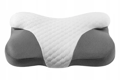Produktbild von Orthopädisches Kissen mit Aussparung - Nackenstützkissen aus Memory-Schaum, Profiliert Kopfkissen -  ideal zum jeder Position Schlafen - 55 x 32 cm