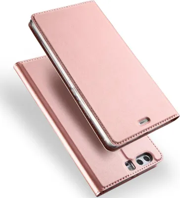 Produktbild von Conie Ultra Slim Klapp Tasche für Huawei P10 Kartenfach Hülle Rundumschutz in Rosa