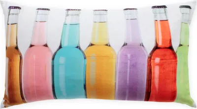 Produktbild von Kissenbezug 30x50 Flaschen Kissenhülle Kissen Dekokissen Sofakissen weich Reißverschluss