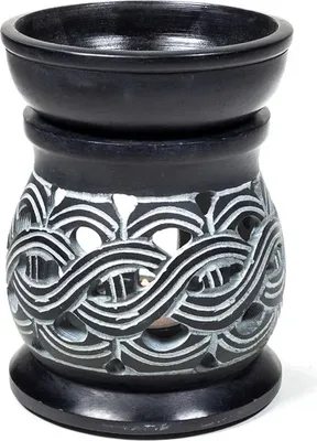 Produktbild von Duftlampe Keltische Knoten schwarzer Speckstein -- 12 cm