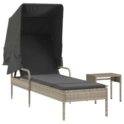 Zdjęcie produktu dla VidaXL 368202, Lounge, Obite siedzisko, Technorattan, Stal, Szary, 110 kg, 2000 mm