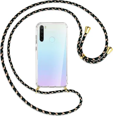 Produktbild von Handykette Backcover-Schutzhülle mit Band (Metall goldfarben) für Xiaomi Redmi Note 8 - camouflage