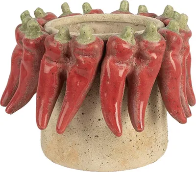 Obrázek produktu pro Květináč Clayre & Eef Ø 17x13 cm béžová terakota