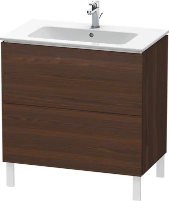 Produktbild von Waschtischunterbau L-CUBE 820x481x704mm nussbaum gebürstet nussbaum gebürstet