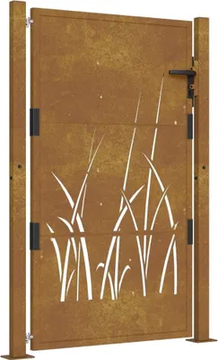 Produktbild von Gartentor 100x150 cm Cortenstahl Gras-Design