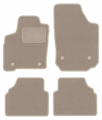 Image de Tapis de sol en moquette pour Opel Meriva A 2002-2010 (monospace) – jeu 4 pièces, beiges, sur mesure – Wielganizator LUX