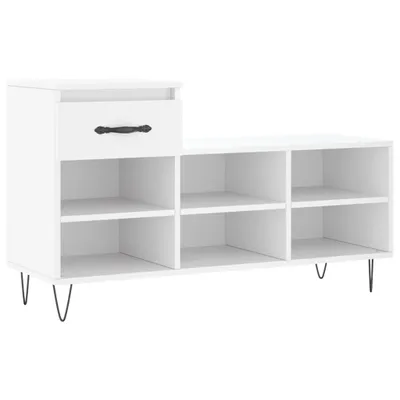 Image de Armoire à chaussures Blanc 102x36x60 cm Bois d'ingénierie