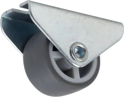 Produktbild von Möbelrolle mit Platte, 30mm/15kg, Gummi | Möbelroller | Rollen für Möbel, Bürostuhl, Beistellbett, Schreibtischstuhl, Hocker | Stuhl-Rollen | Doppelrollen | Schwarz