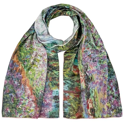 Produktbild von Seidentuch mit Gartenthema von Claude Monet