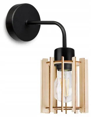 Produktbild von Wandleuchte, quadratische Lampe, Deckenleuchte, Holzlampenschirm, LED
