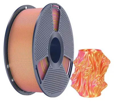Obrázok produktu pre Sunlu PLA+ hodvábny filament, dvojfarebný, priemer 1,75 mm, hmotnosť 1 kg - farba: ružovo-zlatá