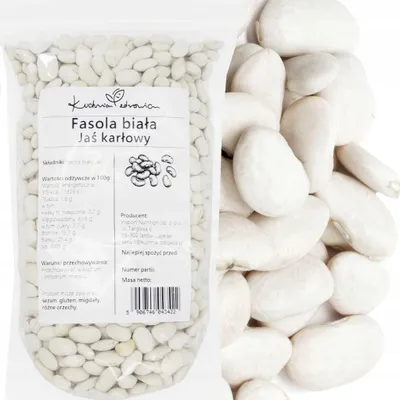 Produktbild von Weiße Bohnen 1 kg Jaś Trockenbohnen Hülsenfrüchte Ballaststoffe Protein Küche