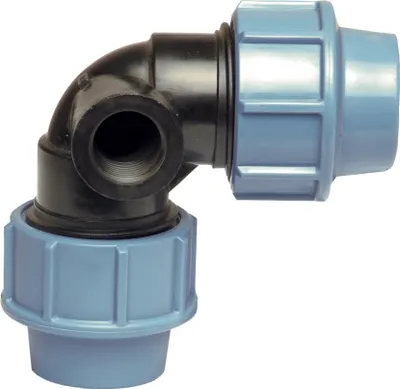 Produktbild von Unidelta PP Winkel 90° m. seitl. Innengewinde-Abgang 32mm x 32mm x 3/4"