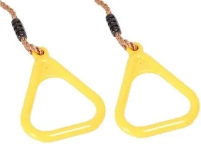 Produktbild von Turngeräte Turnringe aus Kunststoff Zubehör für Spielplatz Turnen Gymrings | Gelb