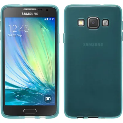 Produktbild von PhoneNatic Case kompatibel mit Samsung Galaxy A3 (A300) - türkis Silikon Hülle transparent + 2 Schutzfolien