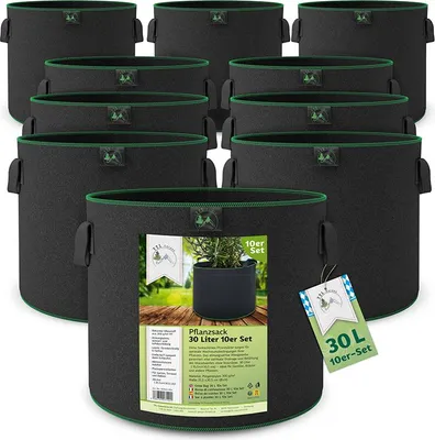Produktbild von TTL GARDEN Pflanzsack 30L – 10er Set Filz & Vliesstoff für Balkon & Garten