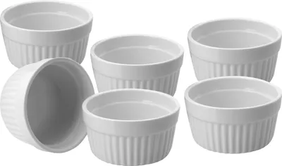 Immagine prodotto di Ciotole per creme brulee in porcellana da 9 cm - set di 6 - stampi per soufflé per dessert (6)