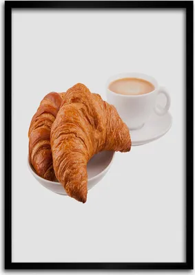 Produktbild von Bild - Bilderrahmen - 50 cm x 70 cm - MDF - Rahmen - Wandkunst Frühstück