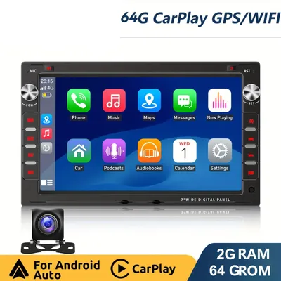 Image de Autoradio Android 14 - Système audio pour voiture - Lecteur multimédia - Système de navigation - Radio tactile