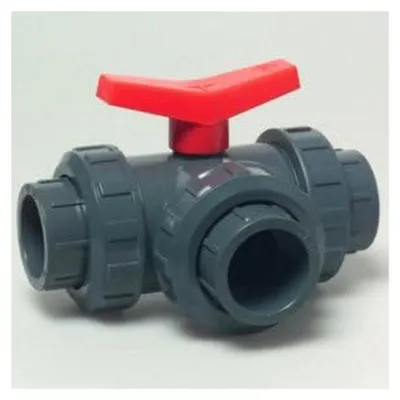 Produktbild von 3-Wege-Kugelhahn aus PVC, d 50 mm