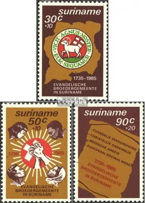 Produktbild von Briefmarken Suriname 1985 Mi 1154-1156 (kompl.Ausg.) postfrisch Bruderschaft