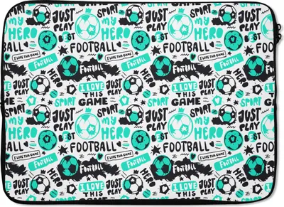 Produktbild von MuchoWow® Laptop Hülle 13 Zoll Muster - Fußball - Sport - Jungen - Kinder - Kinder Laptoptasche - Laptophülle - Sleeve - Rundumschutz