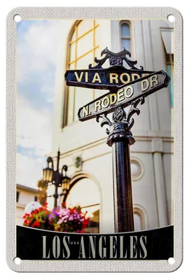 Produktbild von Blechschild Reise 12x18cm Los Angeles Amerika USA Trip Urlaub Schild